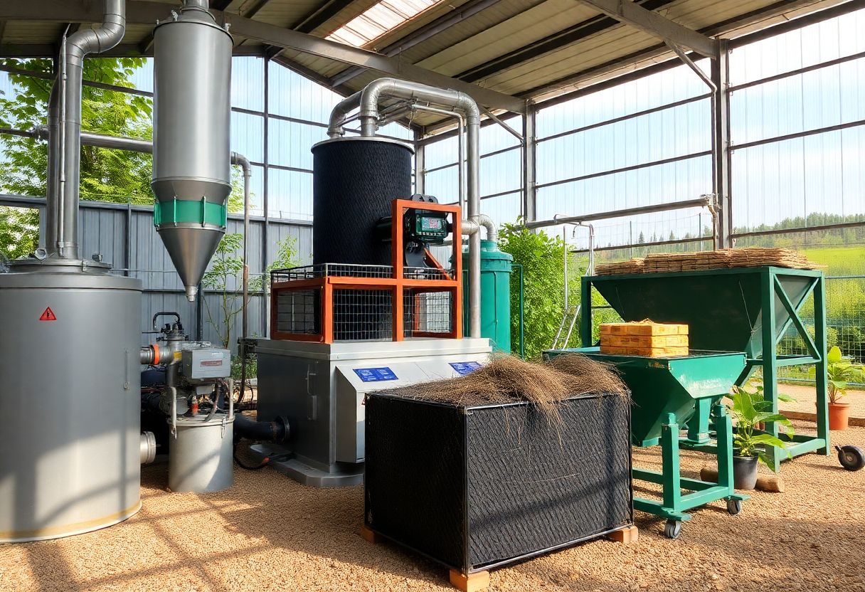 Planta de biochar sustentável